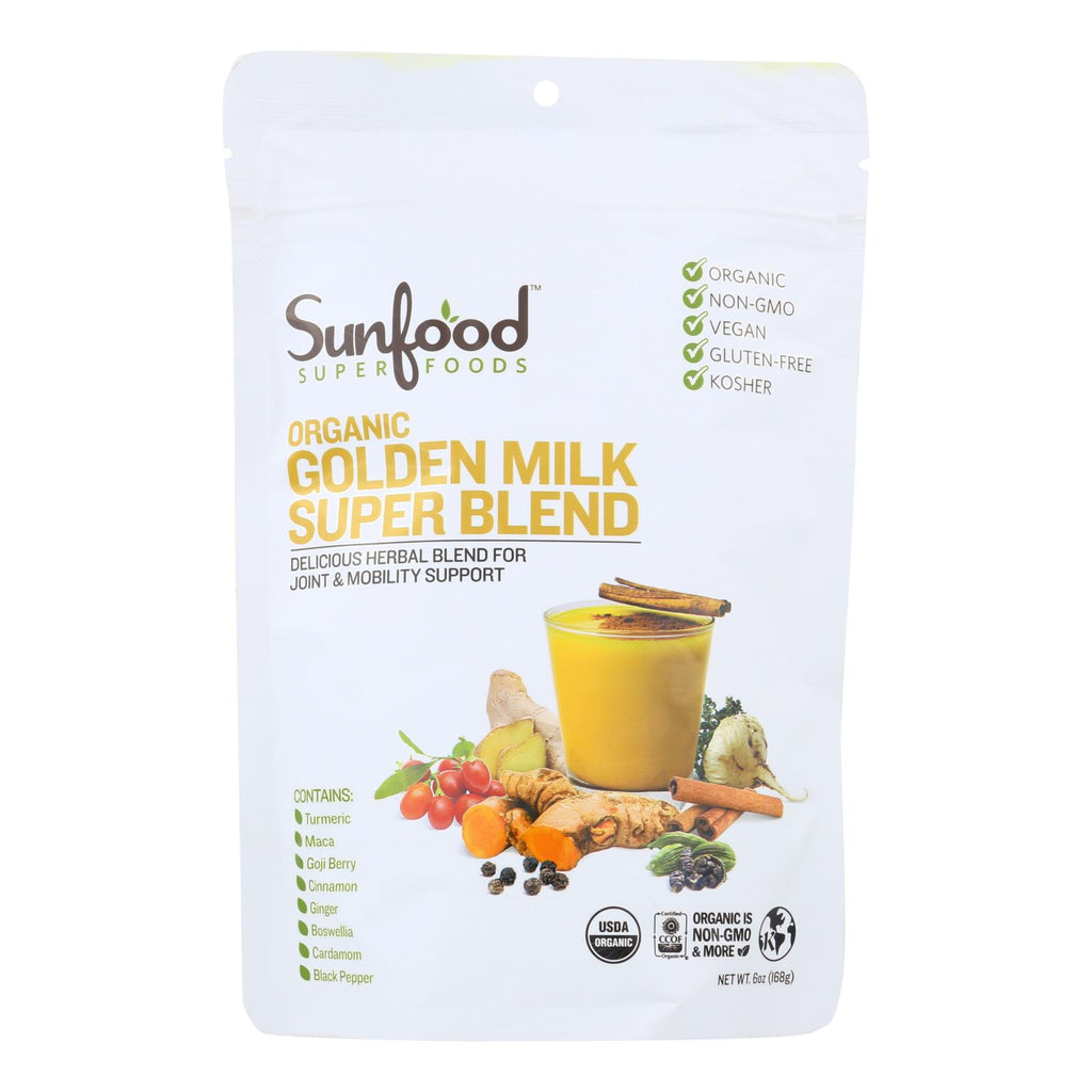 Sunfood - Super Blend Golden Milk - 1 Each -6 Oz - Lakehouse Foods