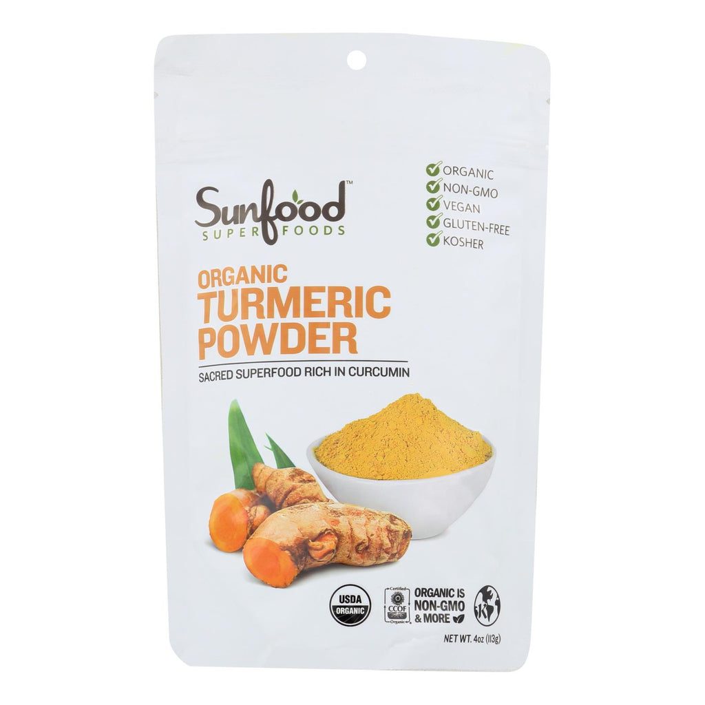 Sunfood - Turmeric Powder - 1 Each -4 Oz - Lakehouse Foods