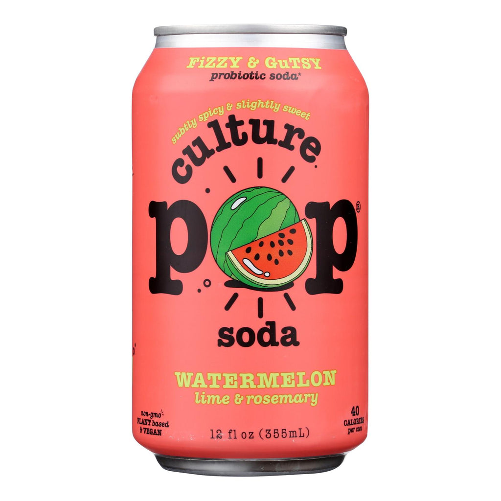 Culture Pop Soda - Soda Watermelon - Case Of 6-4-12 Fz - Lakehouse Foods