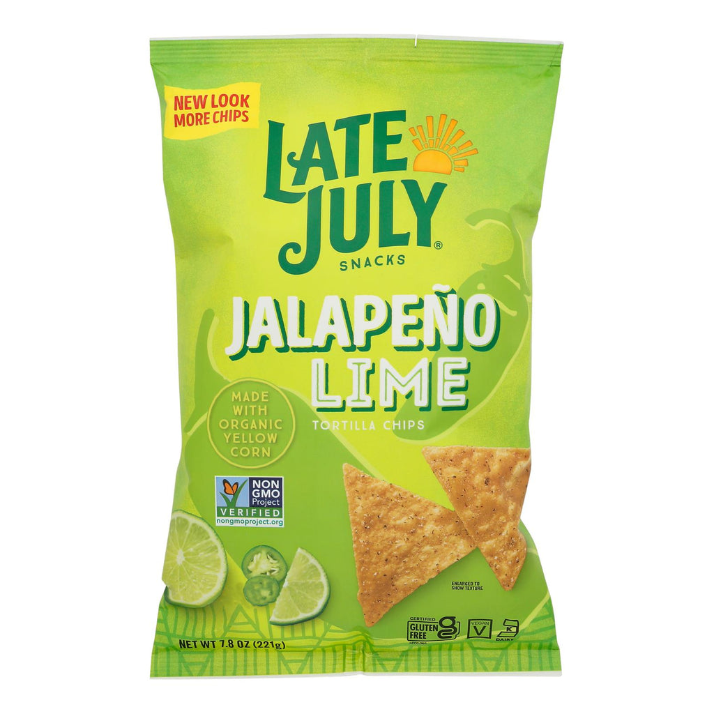 Late July Snacks - Tort Chip Jalap Lime - Case Of 12-7.8 Oz - Lakehouse Foods