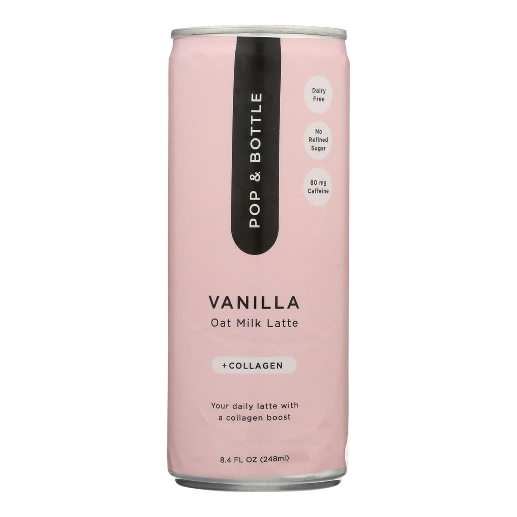 Pop & Bottle - Oat Milk Latte Vanilla - Case Of 12-8 Fz - Lakehouse Foods