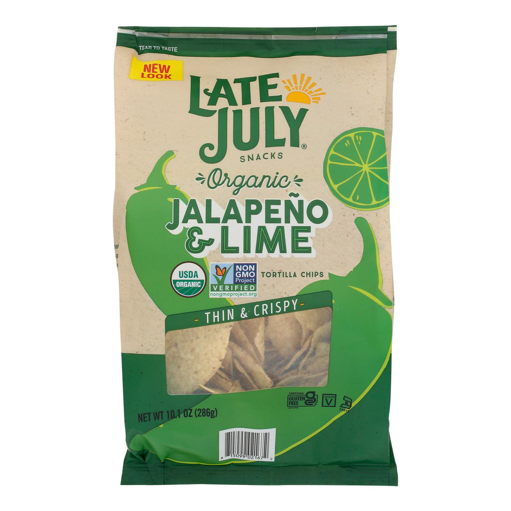 Late July Snacks - Tort Chip Jalap Lime - Case Of 9-10.1 Oz - Lakehouse Foods