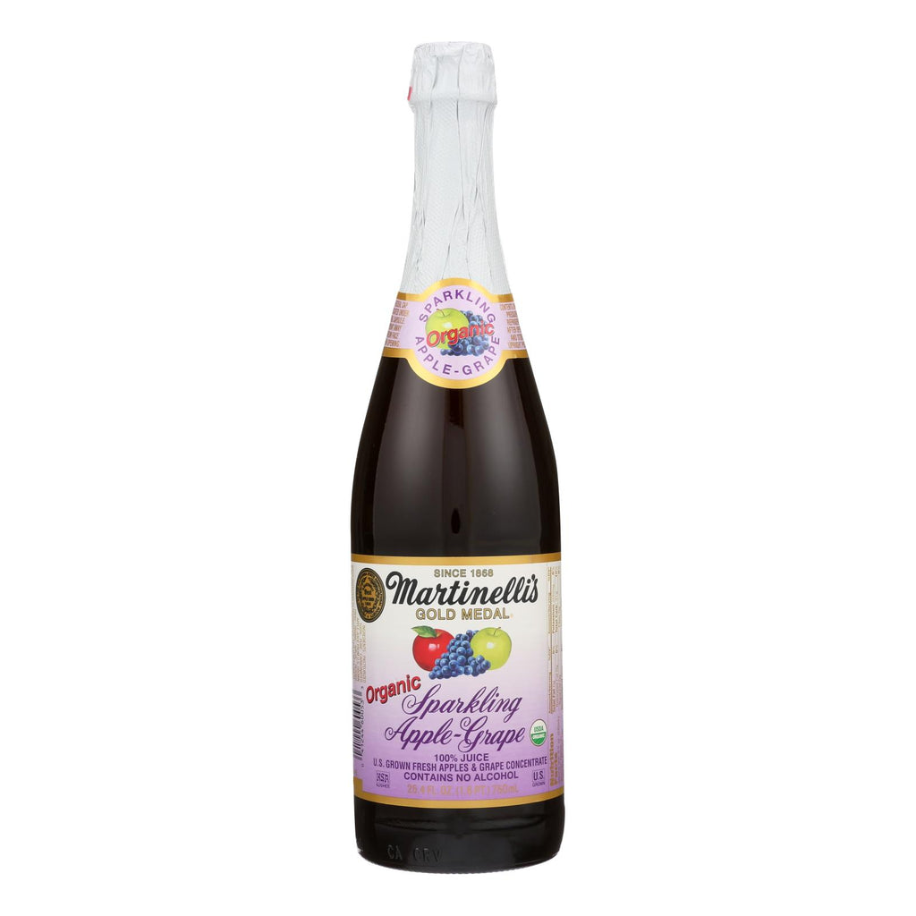 Martinelli's Organic Sparkling Apple Grape - Case Of 12 - 25.4 Fl Oz. - Lakehouse Foods