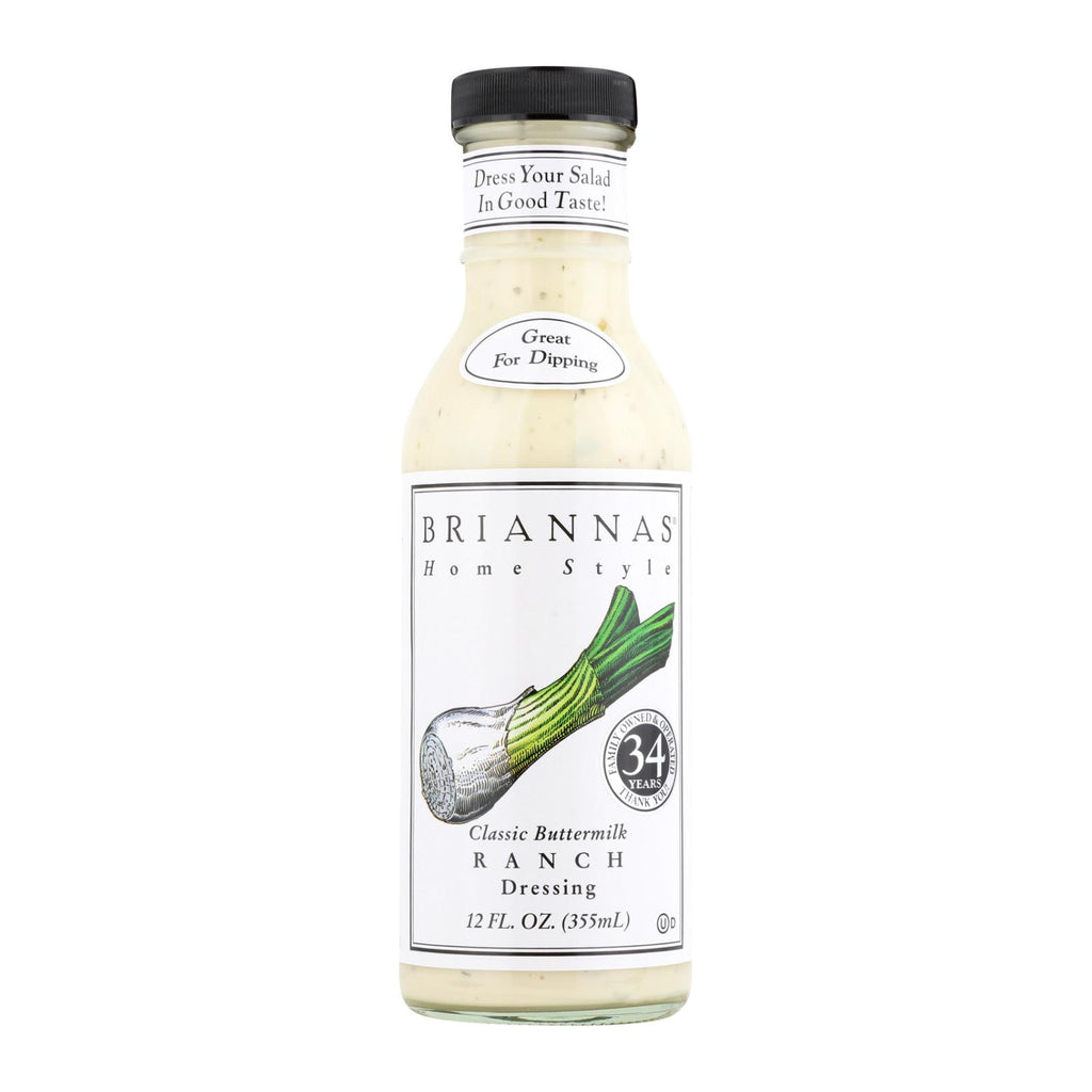 Brianna's - Salad Dressing - Classic Buttermilk Ranch - Case Of 6 - 12 Fl Oz. - Lakehouse Foods