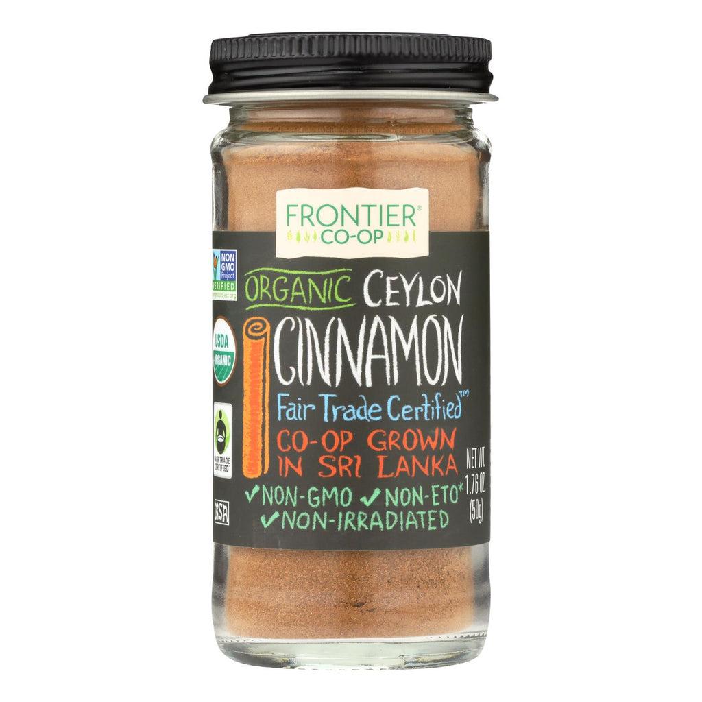 Frontier Herb Cinnamon - Organic - Fair Trade Certified - Ground - Ceylon - 1.76 Oz - Lakehouse Foods