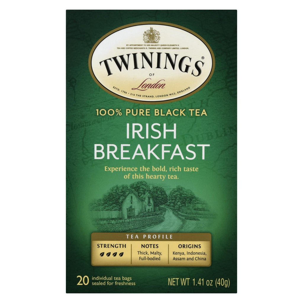 Twinings Tea Breakfast Tea - Irish - Case Of 6 - 20 Bags - Lakehouse Foods