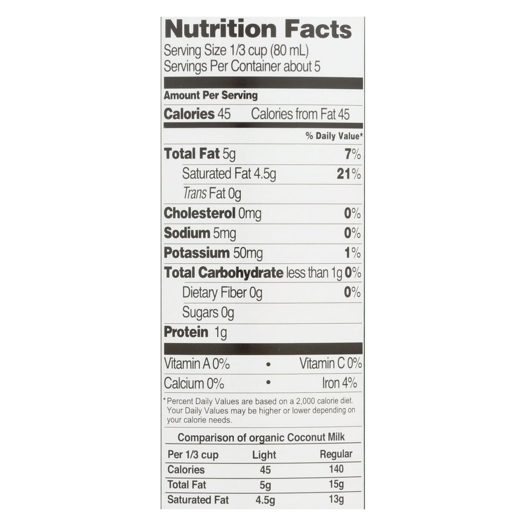 Native Forest Organic Light Milk - Coconut - Case Of 12 - 13.5 Fl Oz. - Lakehouse Foods
