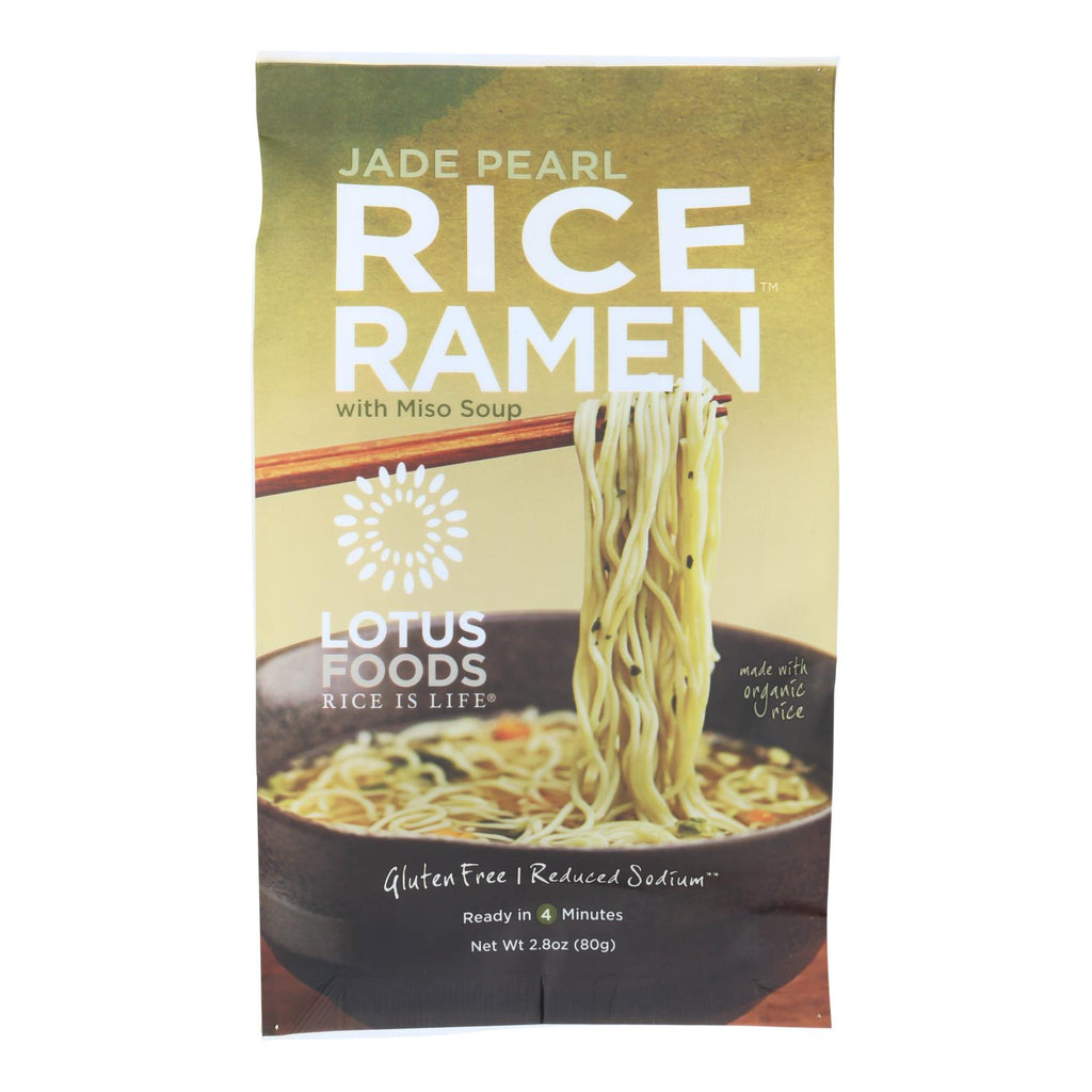 Lotus Foods Ramen - Organic - Jade Pearl Rice - With Miso Soup - 2.8 Oz - Case Of 10 - Lakehouse Foods