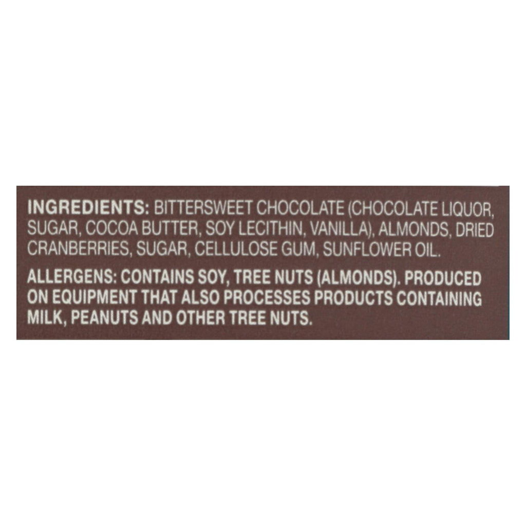 Endangered Species Natural Chocolate Bars - Dark Chocolate - 72 Percent Cocoa - Cranberries And Almonds - 3 Oz Bars - Case Of 12 - Lakehouse Foods