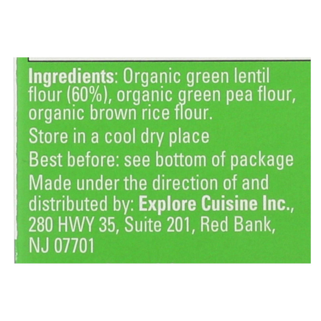 Explore Cuisine Organic Green Lentil Penne - Lentil Penne - Case Of 6 - 8 Oz. - Lakehouse Foods