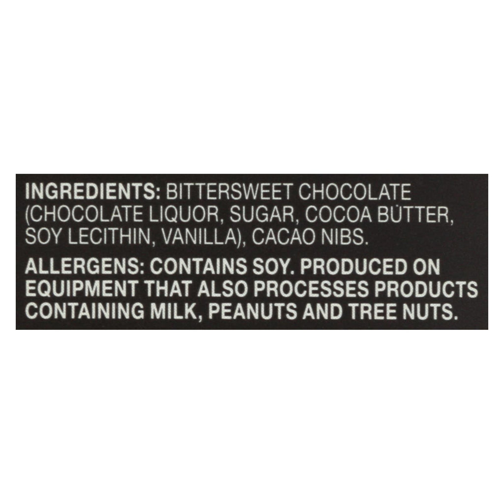 Endangered Species Natural Chocolate Bars - Dark Chocolate - 72 Percent Cocoa - Cacao Nibs - 3 Oz Bars - Case Of 12 - Lakehouse Foods