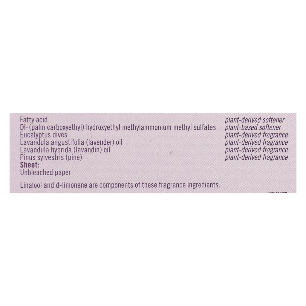 Seventh Generation - Fabric Softener Sheets Eucalyptus & Lavender - Case Of 4-80 Ct - Lakehouse Foods