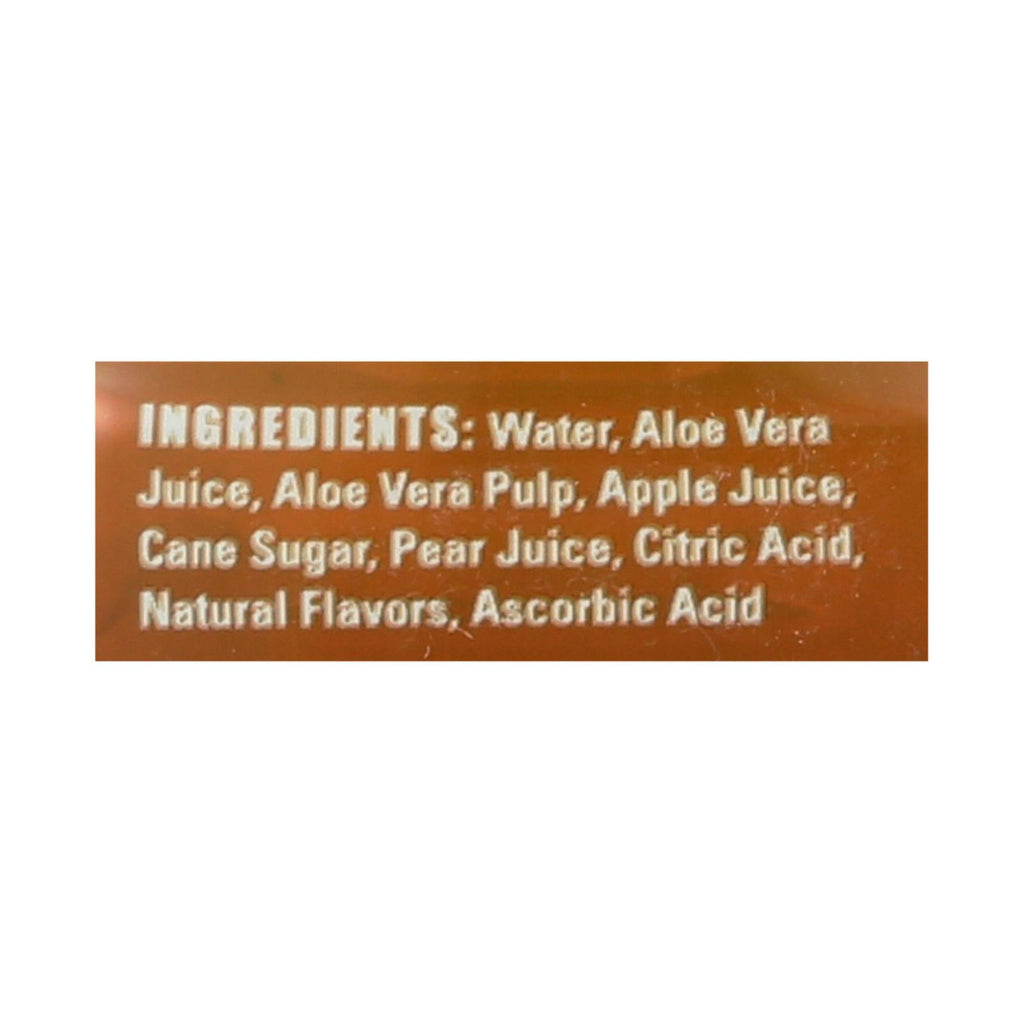 Alo Original Crisp Aloe Vera Juice Drink - Fuji Apple And Pear - Case Of 12 - 16.9 Fl Oz. - Lakehouse Foods