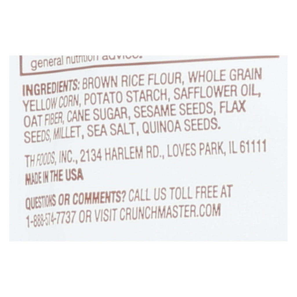 Crunchmaster - Multigrn Cracker Sea Salt - Case Of 12 - 4 Oz - Lakehouse Foods