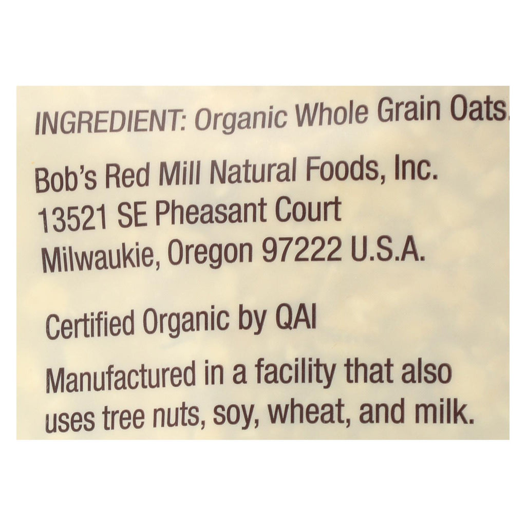 Bob's Red Mill - Oats - Organic Quick Cooking Rolled Oats - Whole Grain - Case Of 4 - 32 Oz. - Lakehouse Foods