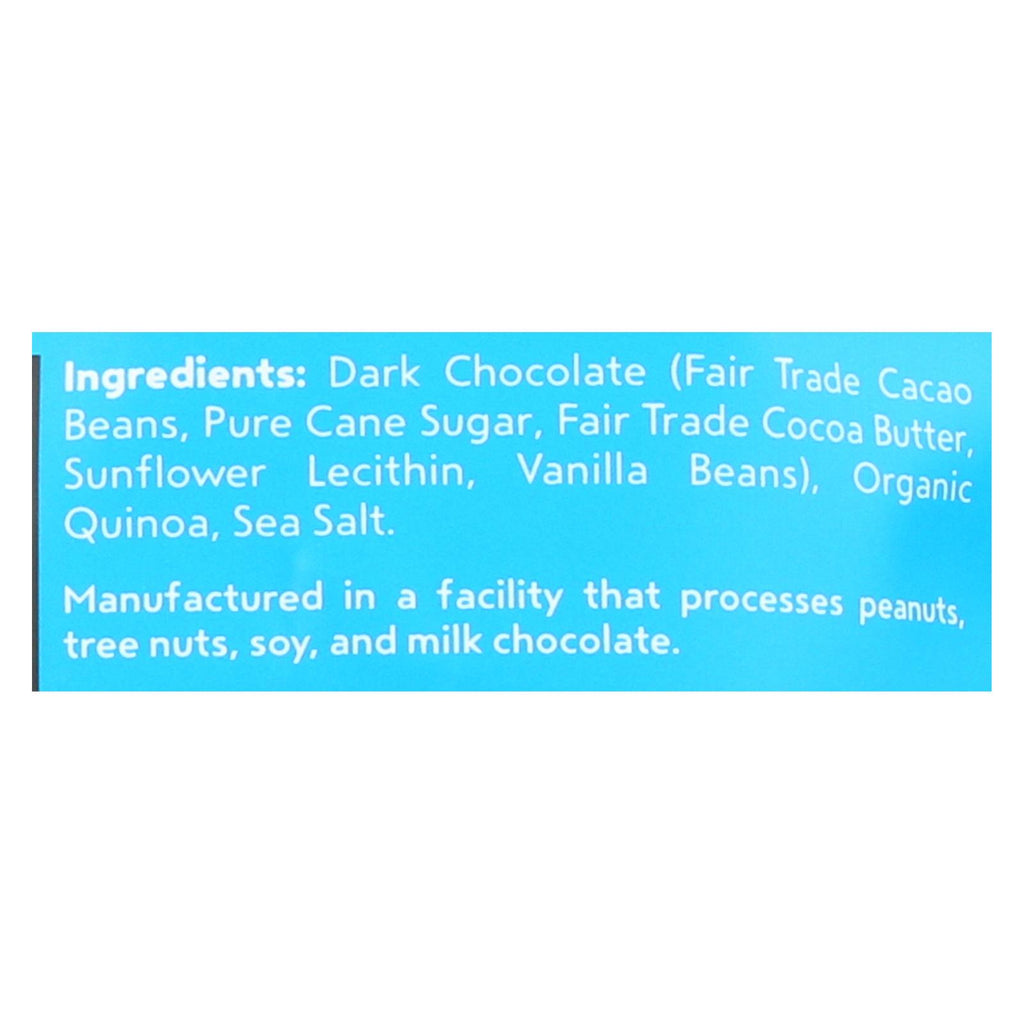 Undercover Quinoa Dark Chocolate + Sea Salt Crispy Quinoa Snack  - Case Of 12 - 2 Oz - Lakehouse Foods