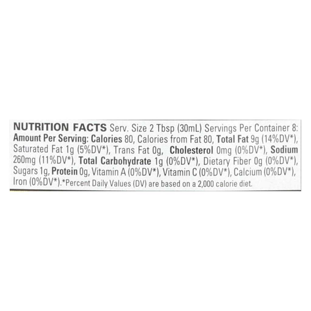 Organic Ville Organic Vinaigrette - Olive Oil And Balsamic - Case Of 6 - 8 Fl Oz. - Lakehouse Foods