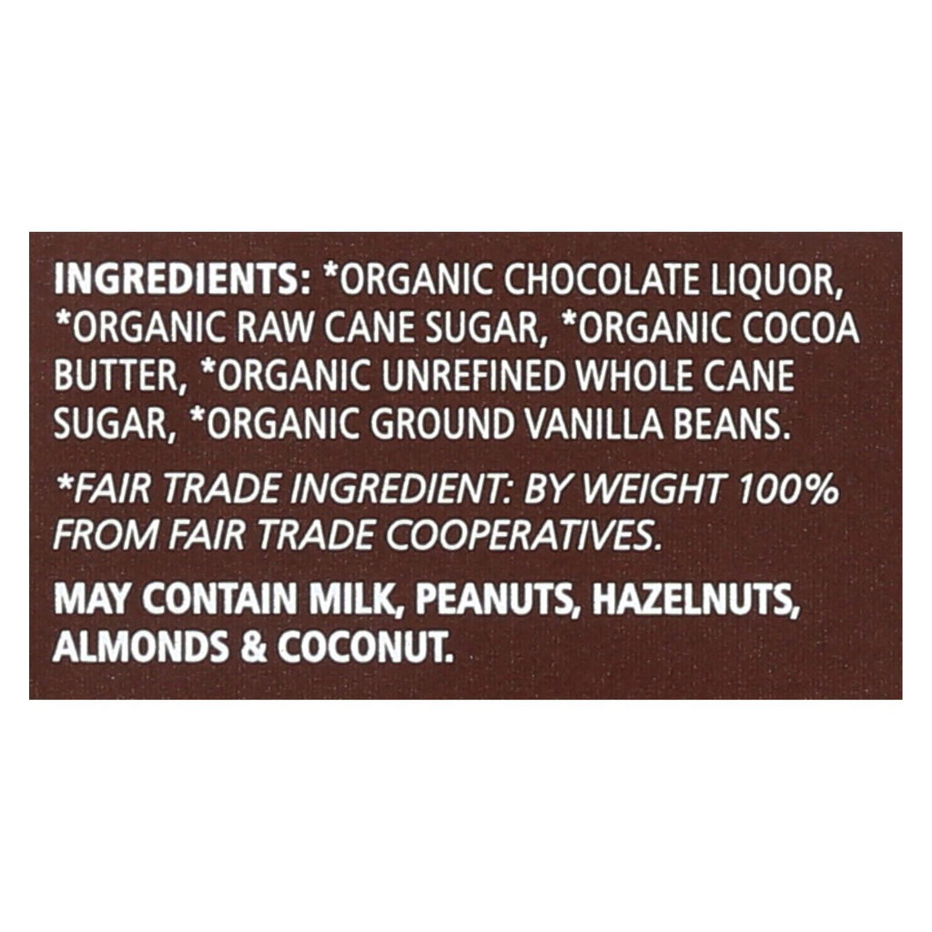 Equal Exchange Organic Chocolate Bar - Very Dark - Case Of 12 - 2.8 Oz. - Lakehouse Foods