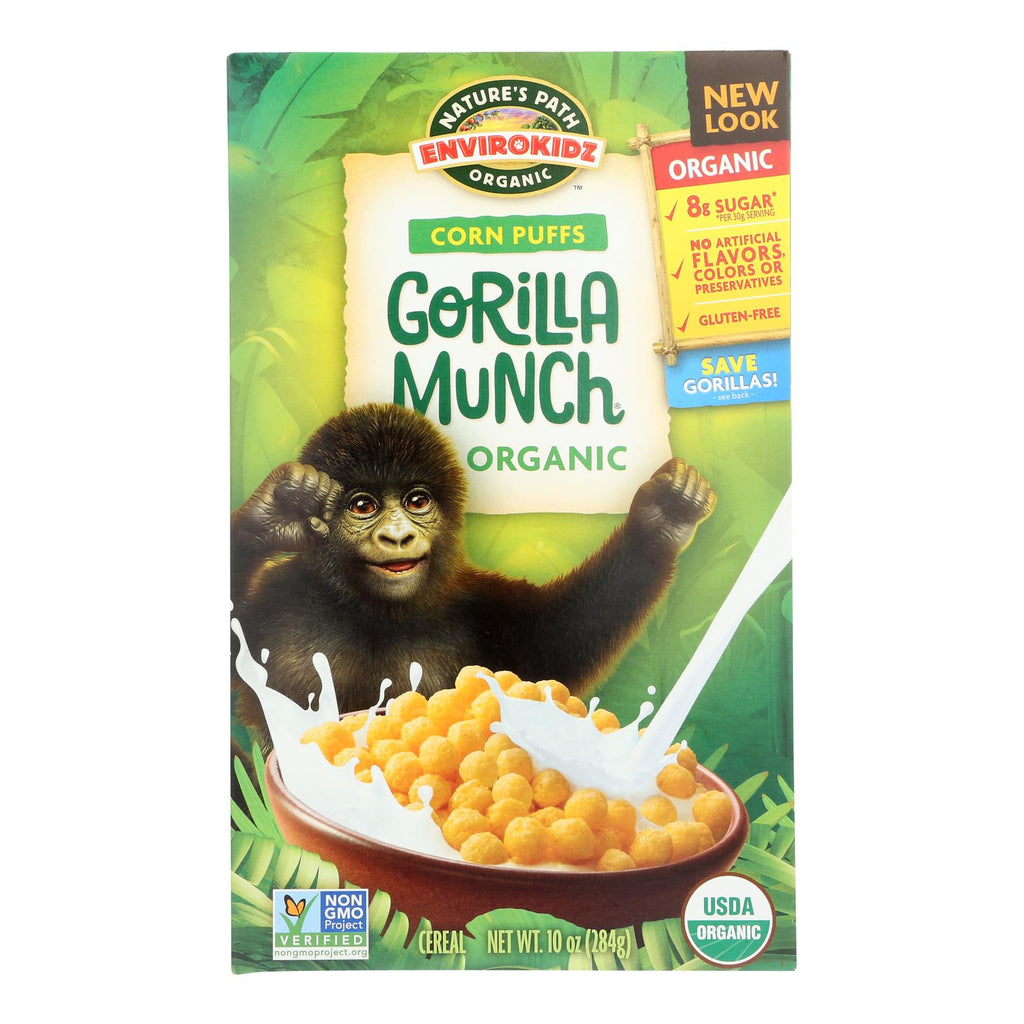 Envirokidz - Organic Corn Puff - Gorilla Munch - Case Of 12 - 10 Oz. - Lakehouse Foods