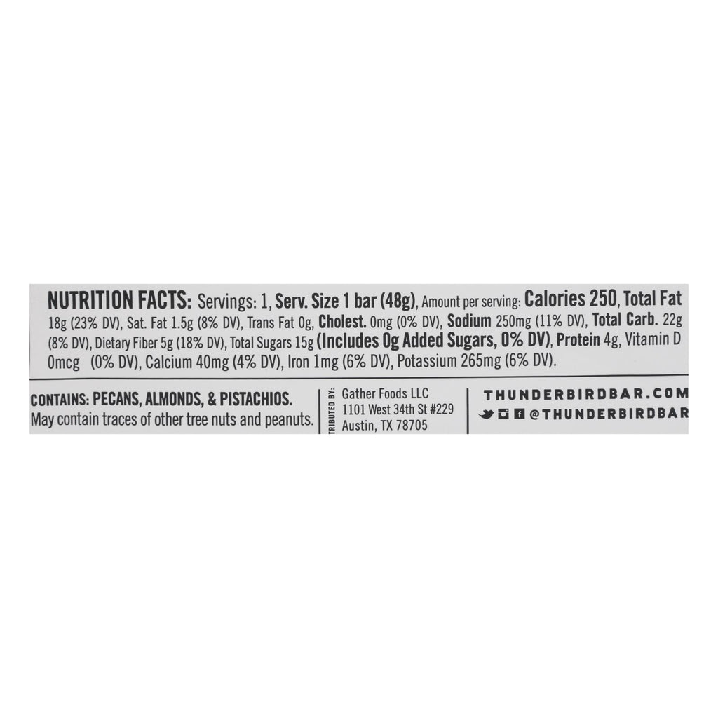 Thunderbird - Bar Pecans Goji Pistachio - Case Of 12-1.7 Oz - Lakehouse Foods