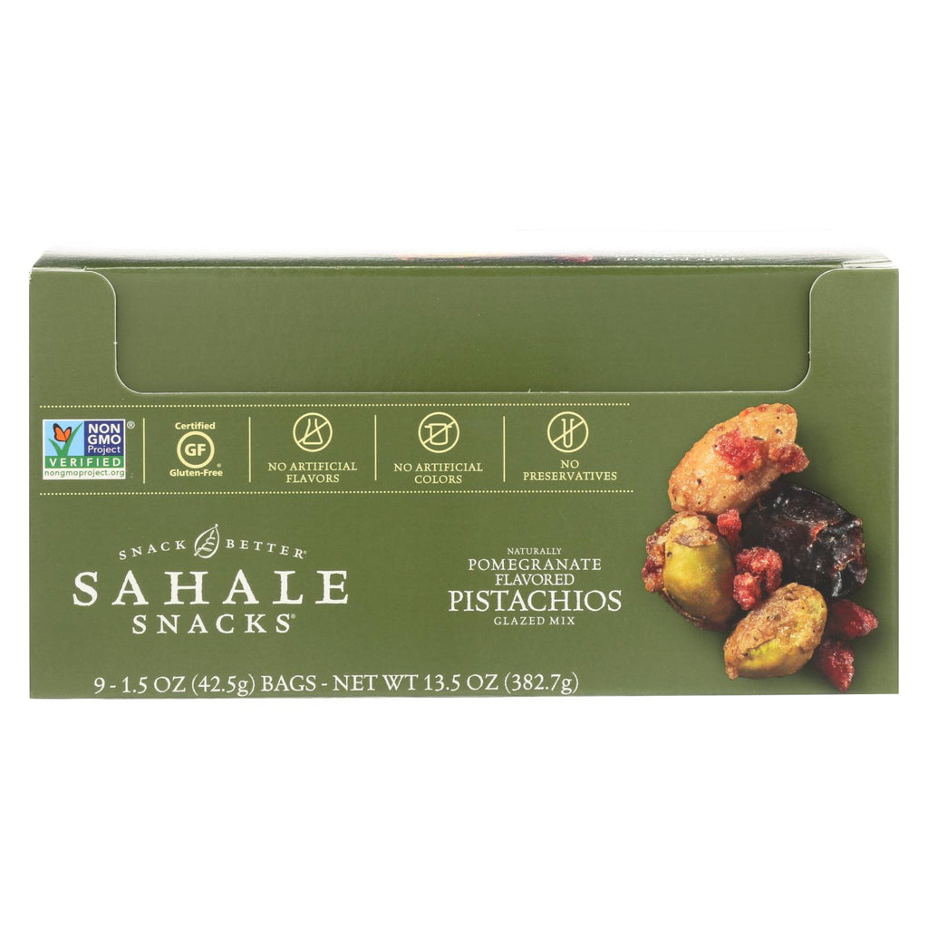 Sahale Glazed Mix With Pomegranate Flavored Pistachios  - Case Of 9 - 1.5 Oz - Lakehouse Foods