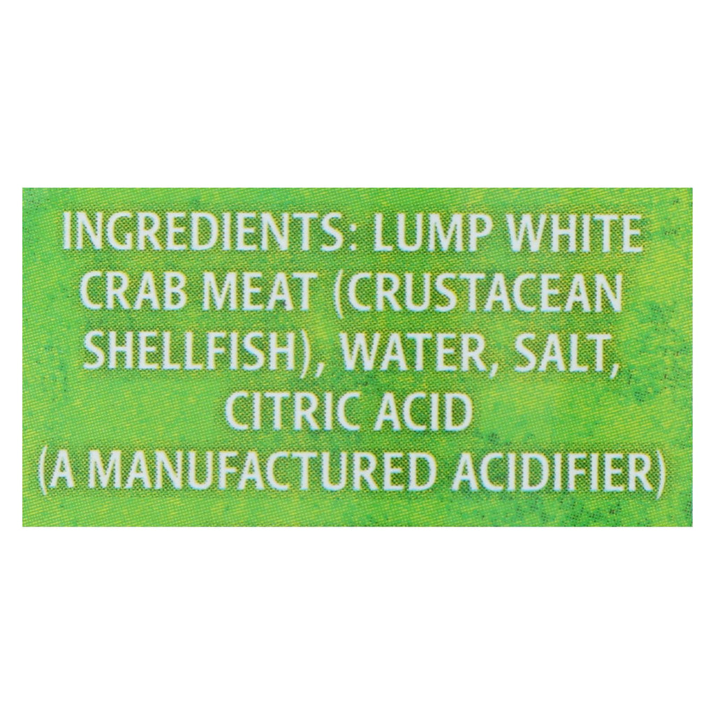 Crown Prince Crab Meat - Fancy White Lump - Case Of 12 - 6 Oz. - Lakehouse Foods