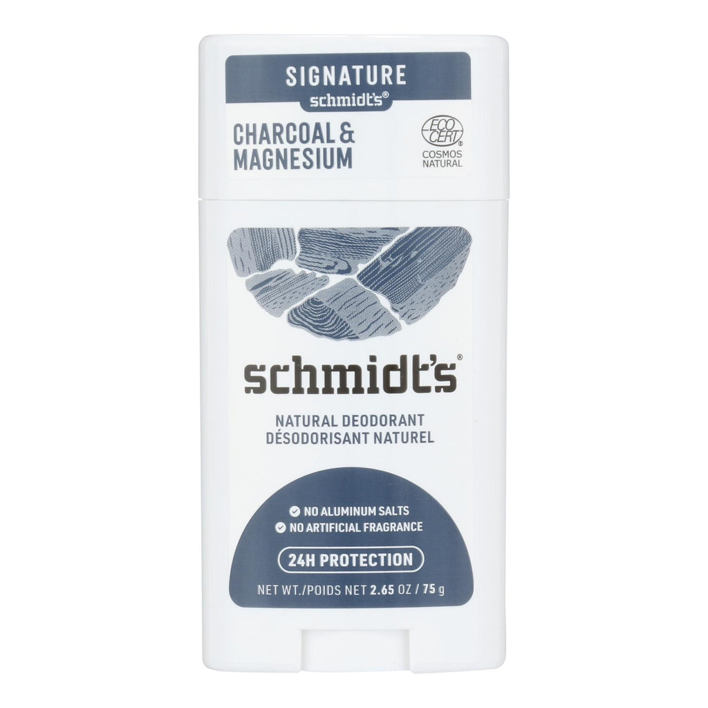 Schmidt's - Deodorant Chrcl&mag Stk - 1 Each - 2.65 Oz - Lakehouse Foods
