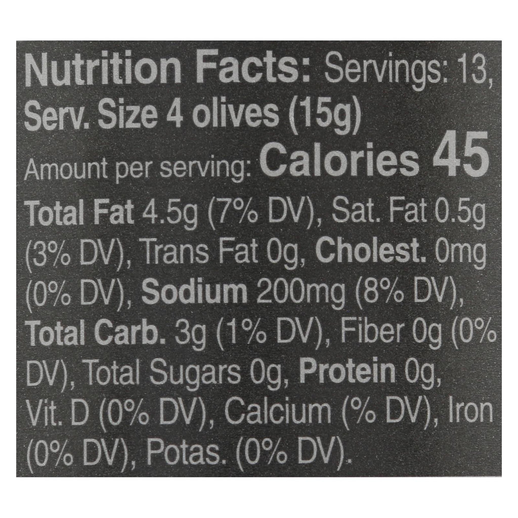 Mina - Olives Black Dry Cured - Case Of 6 - 7 Oz - Lakehouse Foods