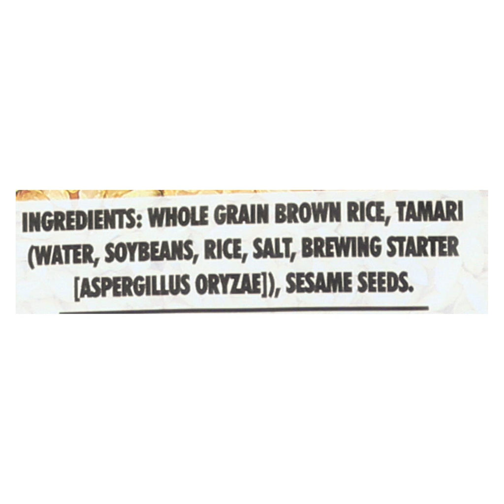 Edward And Sons Brown Rice Snaps - Tamari Sesame - Case Of 12 - 3.5 Oz. - Lakehouse Foods