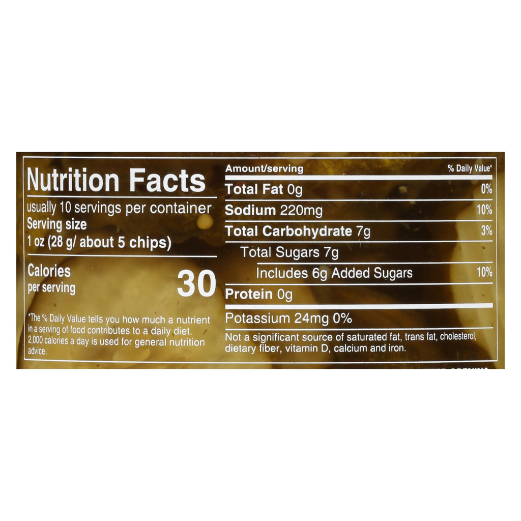 Mt Olive Pickle Co - Organic Pickles - Bread And Butter Chips - Case Of 6 - 16 Fl Oz. - Lakehouse Foods