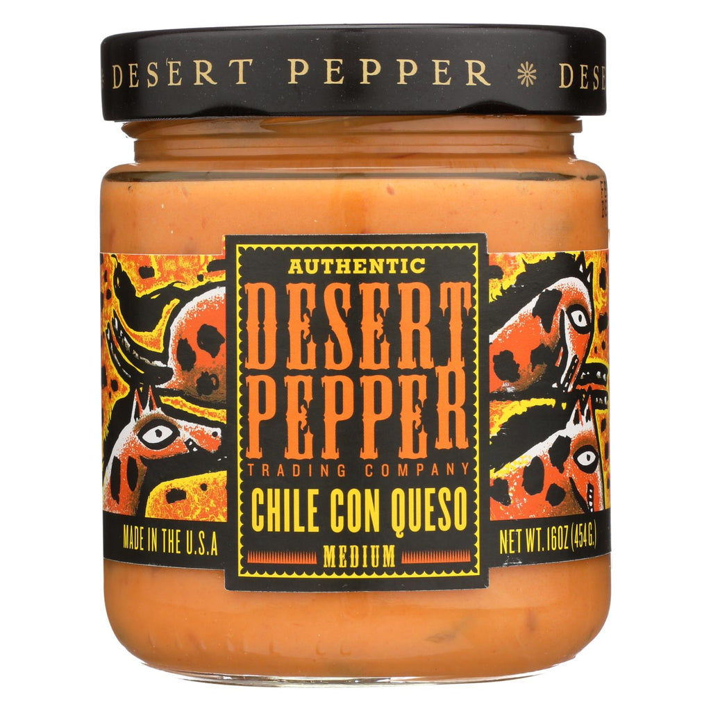 Desert Pepper Trading - Medium Chile Con Queso Dip - Case Of 6 - 16 Oz. - Lakehouse Foods