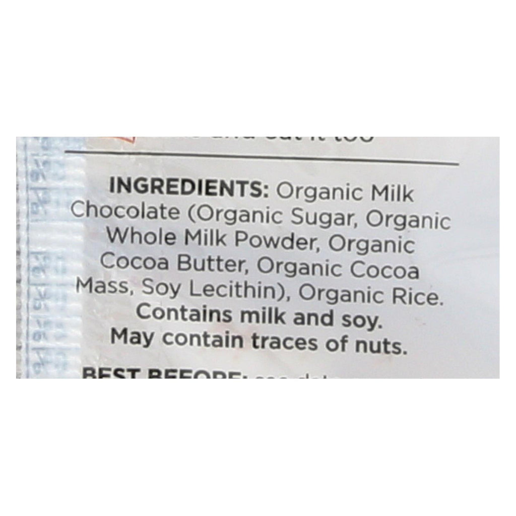 Element Organic Dipped Rice Cakes - Milk Chocolate - Case Of 6 - 3.5 Oz - Lakehouse Foods