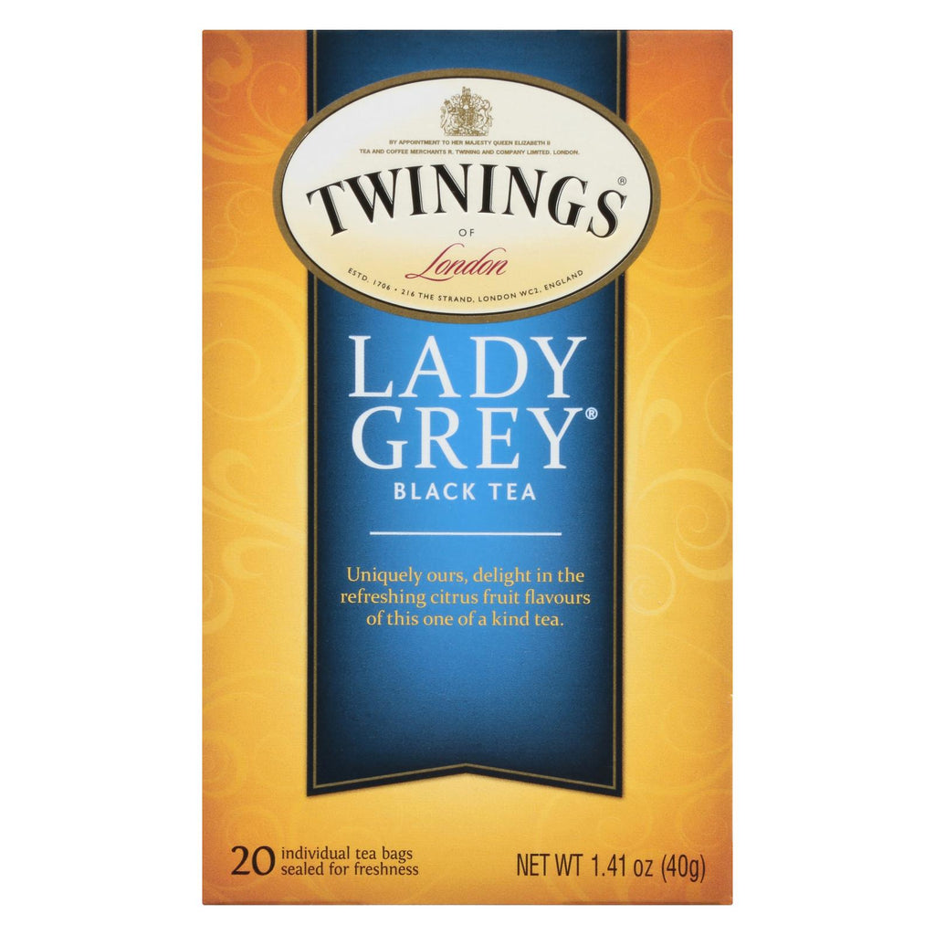 Twinings Tea Black Tea - Lady Grey - Case Of 6 - 20 Bags - Lakehouse Foods