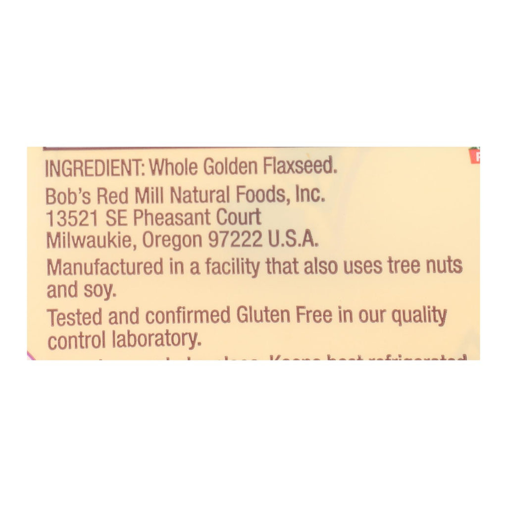 Bob's Red Mill - Flaxseeds Golden Gluten Free - Case Of 4-13 Oz - Lakehouse Foods