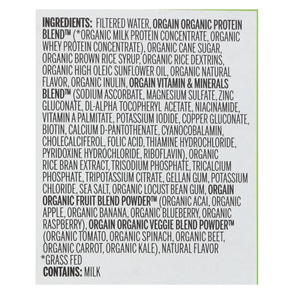 Orgain Organic Nutrition Shake - Vanilla Bean - 11 Fl Oz - Case Of 12 - Lakehouse Foods