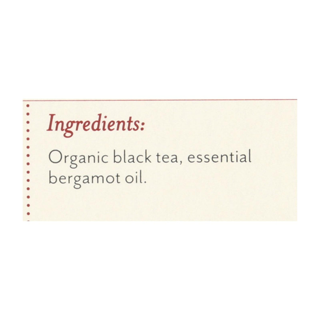 Rishi Organic Tea - Earl Grey - Case Of 6 - 15 Bags - Lakehouse Foods