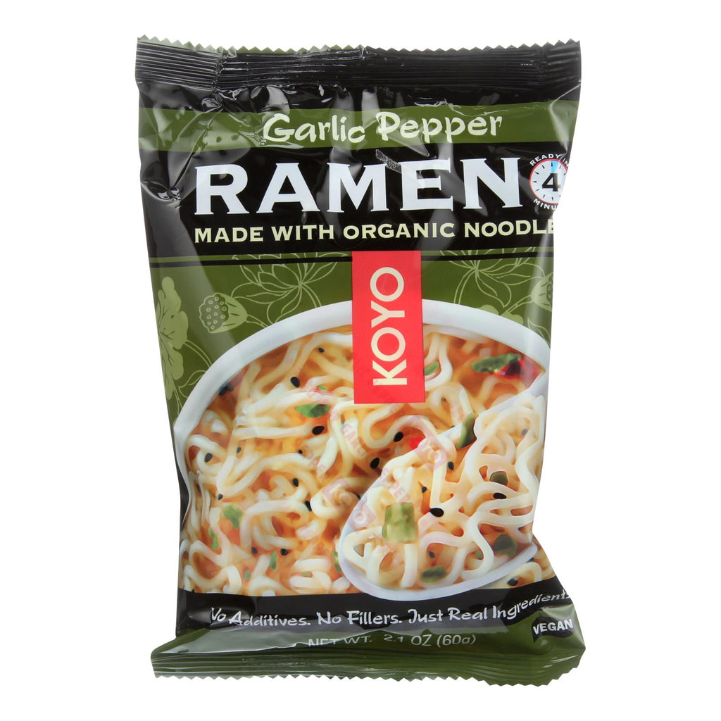 Koyo Garlic Pepper Ramen - Case Of 12 - 2.1 Oz - Lakehouse Foods