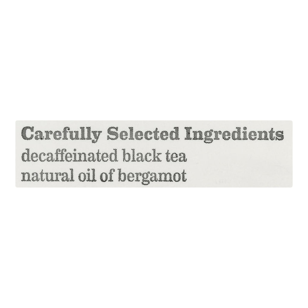 Bigelow Tea Earl Grey Decaffeinated Black Tea - Case Of 6 - 20 Bags - Lakehouse Foods