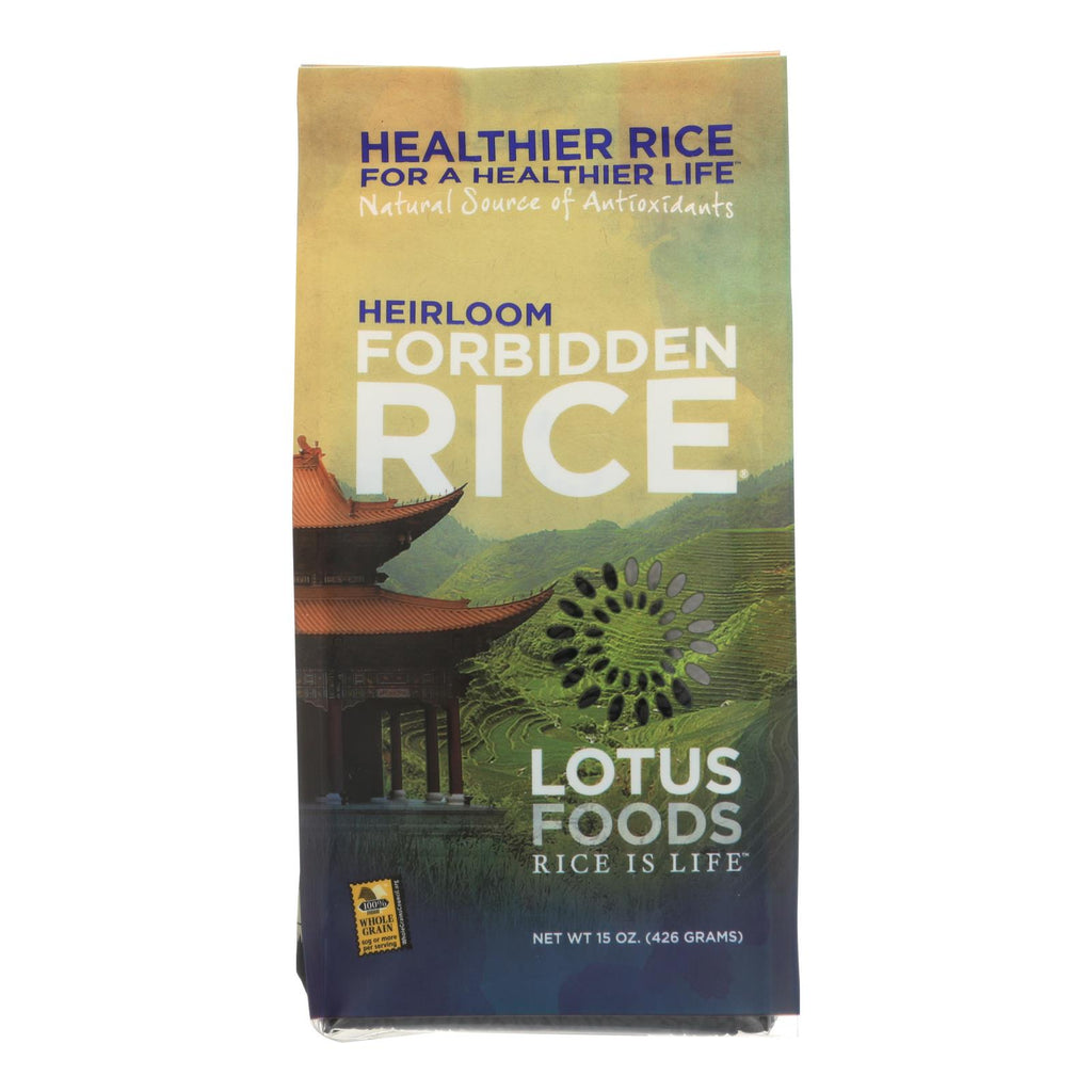 Lotus Foods Heirloom Forbidden Black Rice - Case Of 6 - 15 Oz. - Lakehouse Foods
