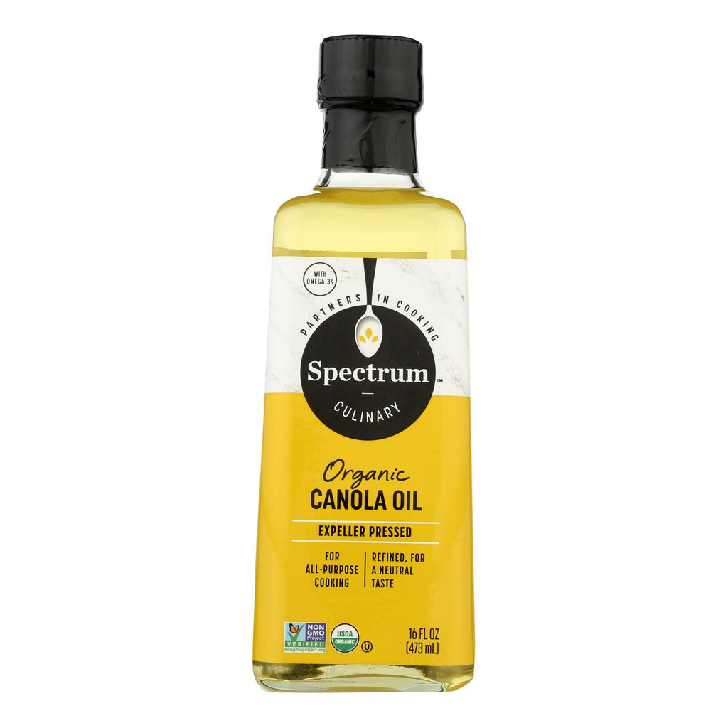 Spectrum Naturals Organic Refined Canola Oil - Case Of 12 - 16 Fl Oz. - Lakehouse Foods