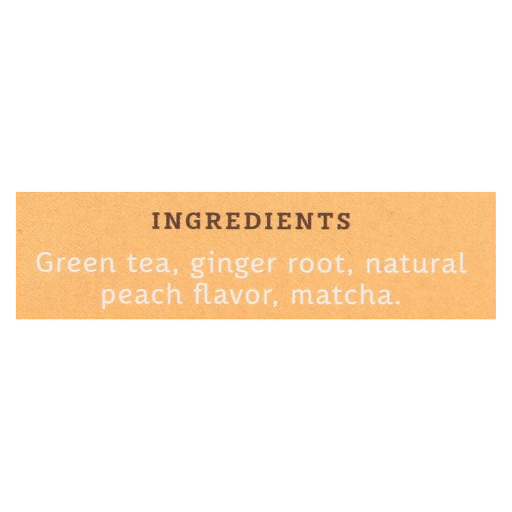 Stash Tea Ginger Peach Green W- Matcha - 18 Tea Bags - Case Of 6 - Lakehouse Foods