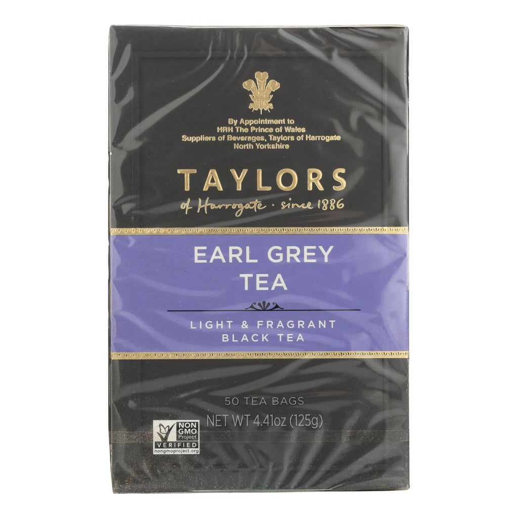 Taylors Of Harrogate Earl Grey Tea Bags  - Case Of 6 - 50 Bag - Lakehouse Foods