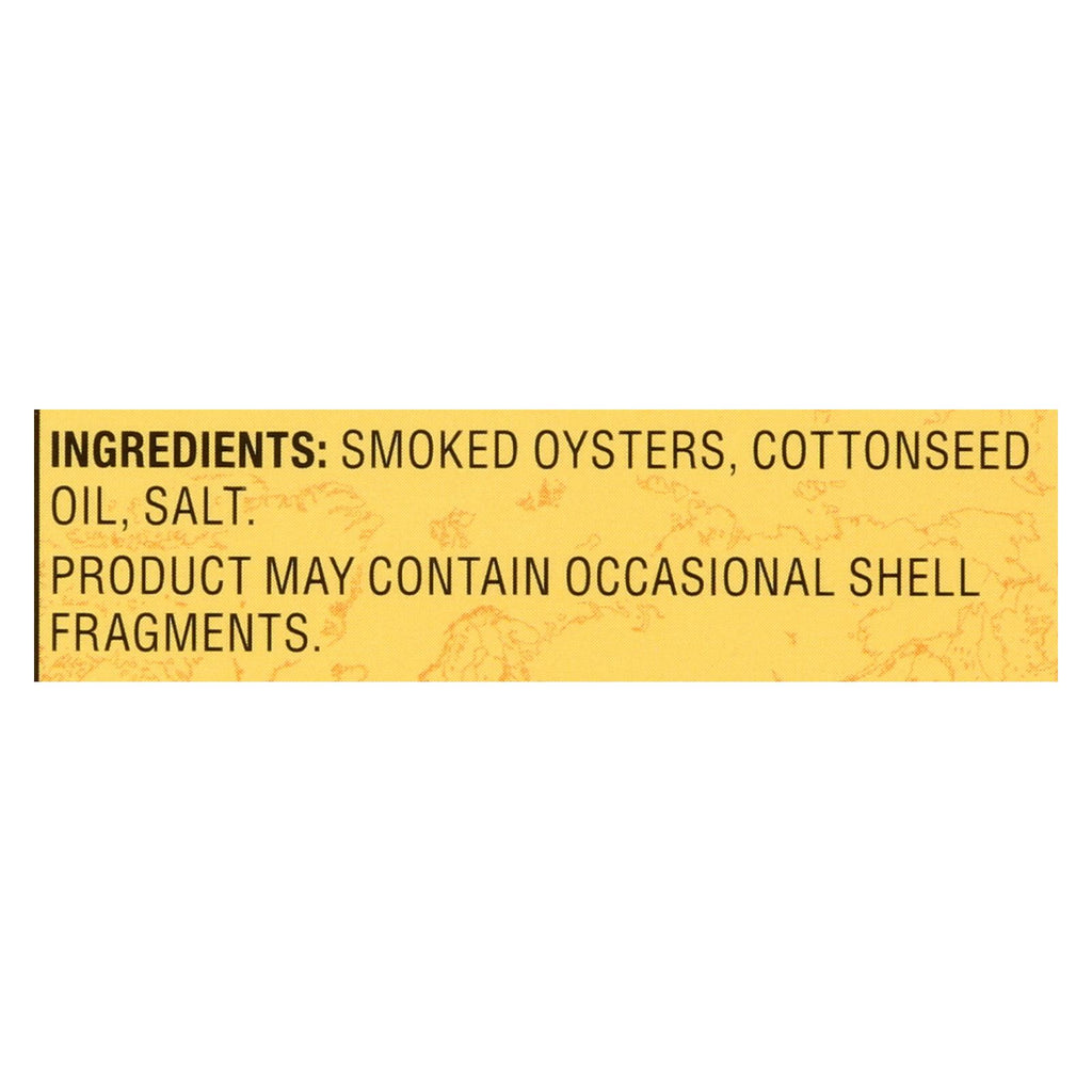 Reese Oysters - Smoked - Large - 3.7 Oz - Case Of 10 - Lakehouse Foods