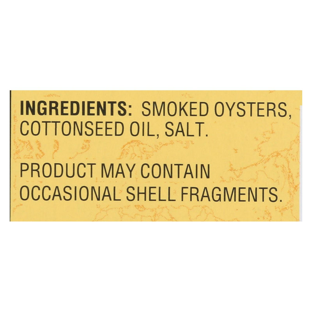 Reese Oysters - Smoked - Medium - 3.7 Oz - Case Of 10 - Lakehouse Foods