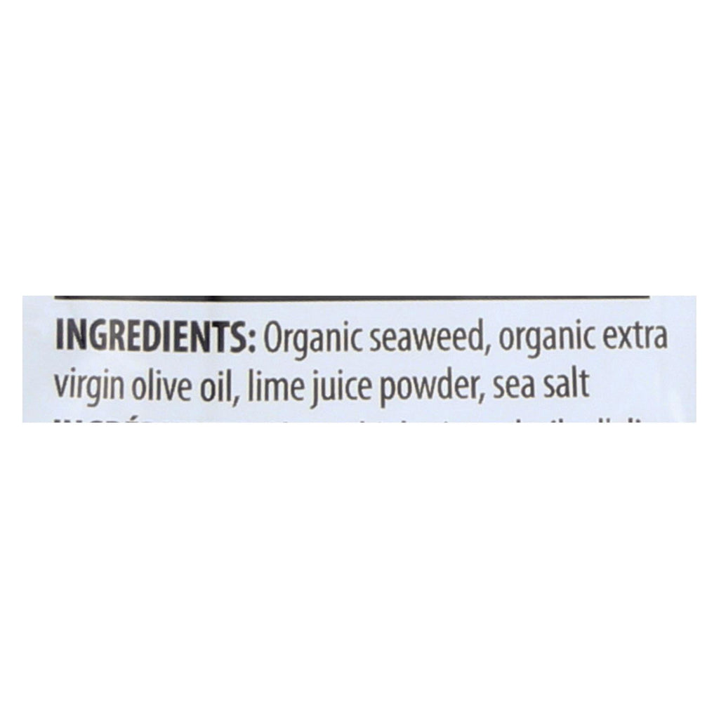 Seasnax Organic Seaweed - Lime - Case Of 12 - .36 Oz - Lakehouse Foods