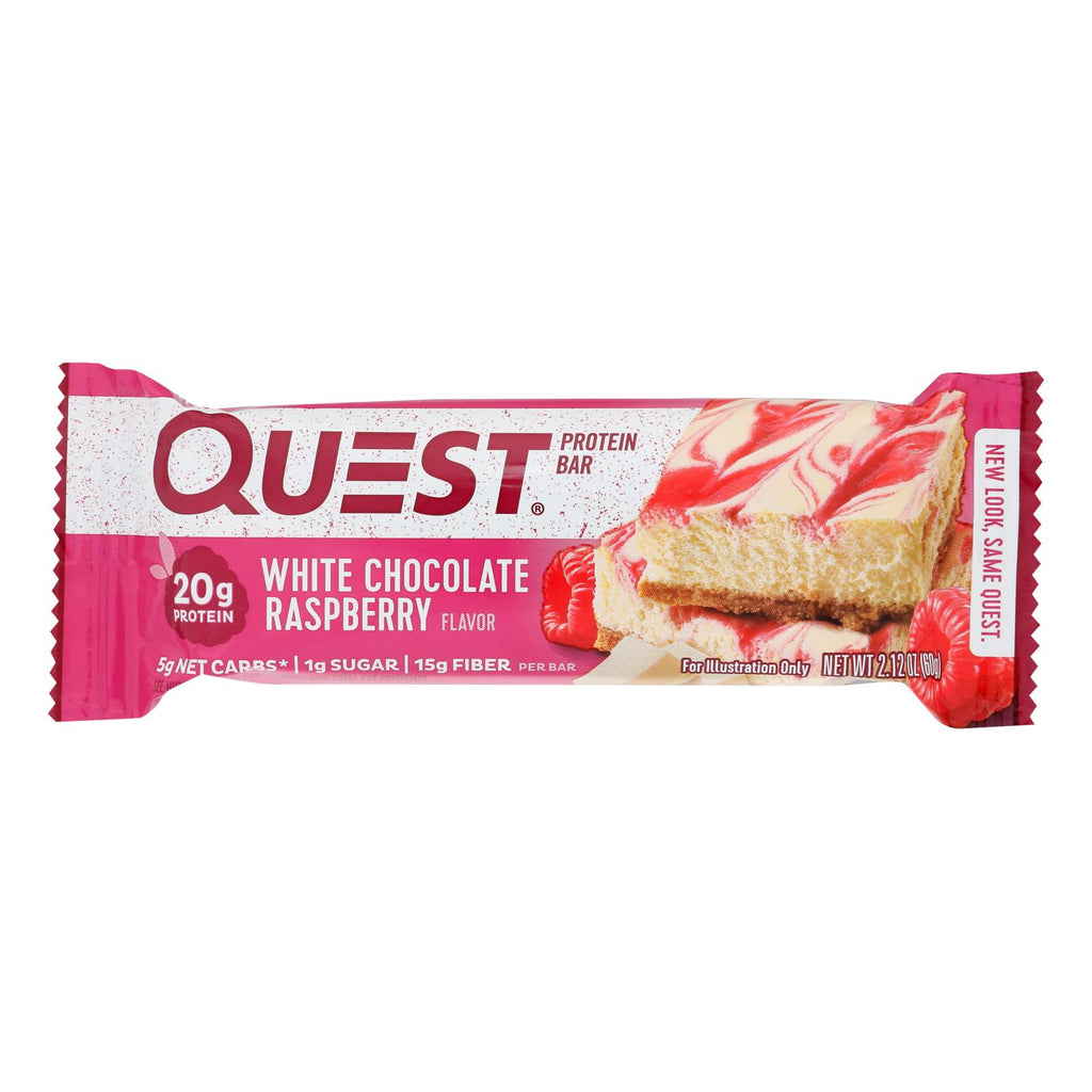 Quest Bar - White Chocolate Raspberry - 2.12 Oz - Case Of 12 - Lakehouse Foods