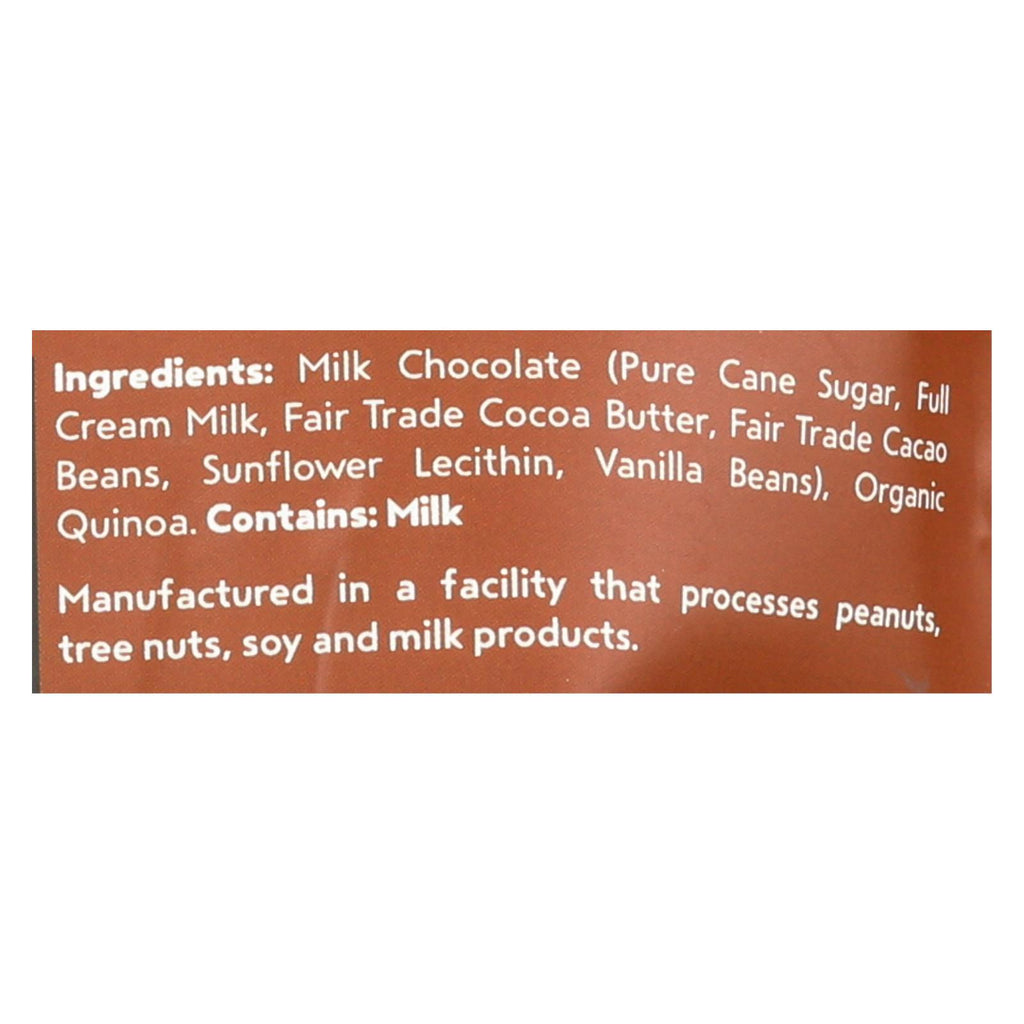 Undercover Quinoa - Crispy Quinoa Milk Choco - Case Of 12 - 2 Oz - Lakehouse Foods