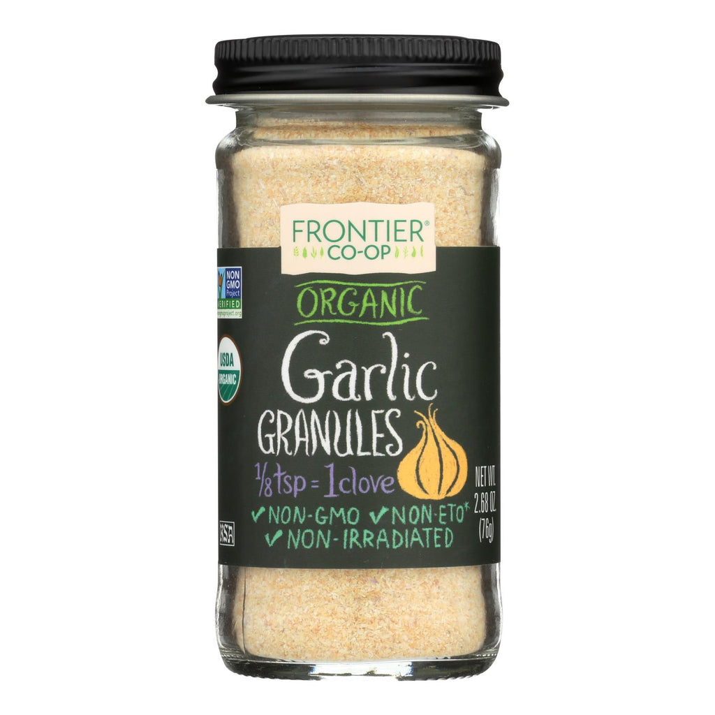 Frontier Herb Garlic - Organic - Granules - 2.70 Oz - Lakehouse Foods