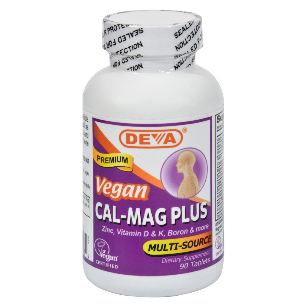 Deva Vegan Vitamins - Cal-mag Plus - 90 Tablets - Lakehouse Foods