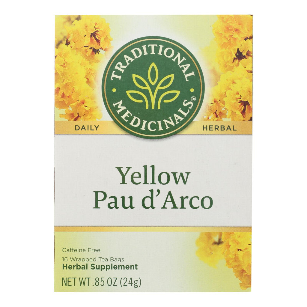 Traditional Medicinals Pau D'arco Herbal Tea - 16 Tea Bags - Case Of 6 - Lakehouse Foods